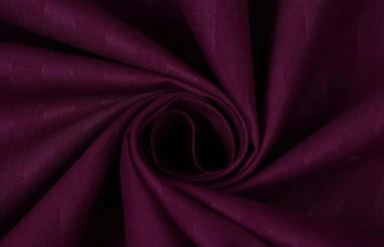 ELEGANZZE Cotton Blend 90X100 King Size Flat 300 TC WINE Striped 1 Bedsheet with 2 Pillow Covers