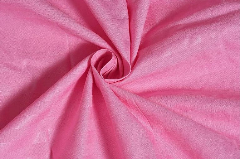 ELEGANZZE Cotton 90x100 King Size Double Bedsheet Set of 2 Pink Striped Bedsheets with 4 Pillow Covers